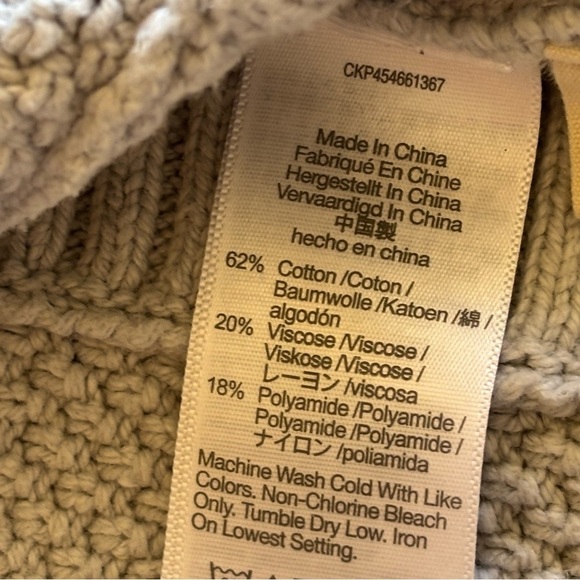 Madewell L pale blue grey boxy, oversize popcorn knit sweater - Picture 6 of 9